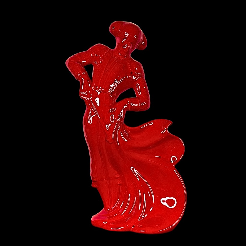 VINTAGE 70s Red Matador with Cape | MCM Bullfighter Figurine